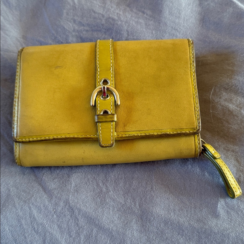 Coach Mustard Leather Wallet